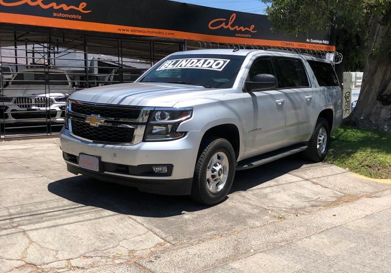 CHEVROLET SUBURBAN 2016 PLATA BLINDAJE NIVEL 5